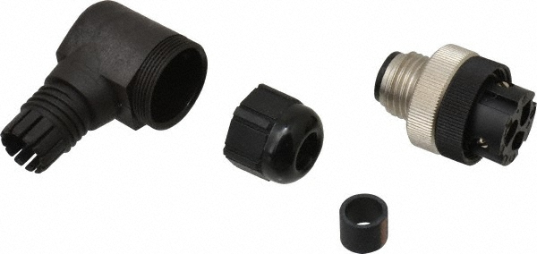 Brad Harrison 4 Amp, Male 90° Field Attachable Connector Sensor and Receptacle - 7A3007-31