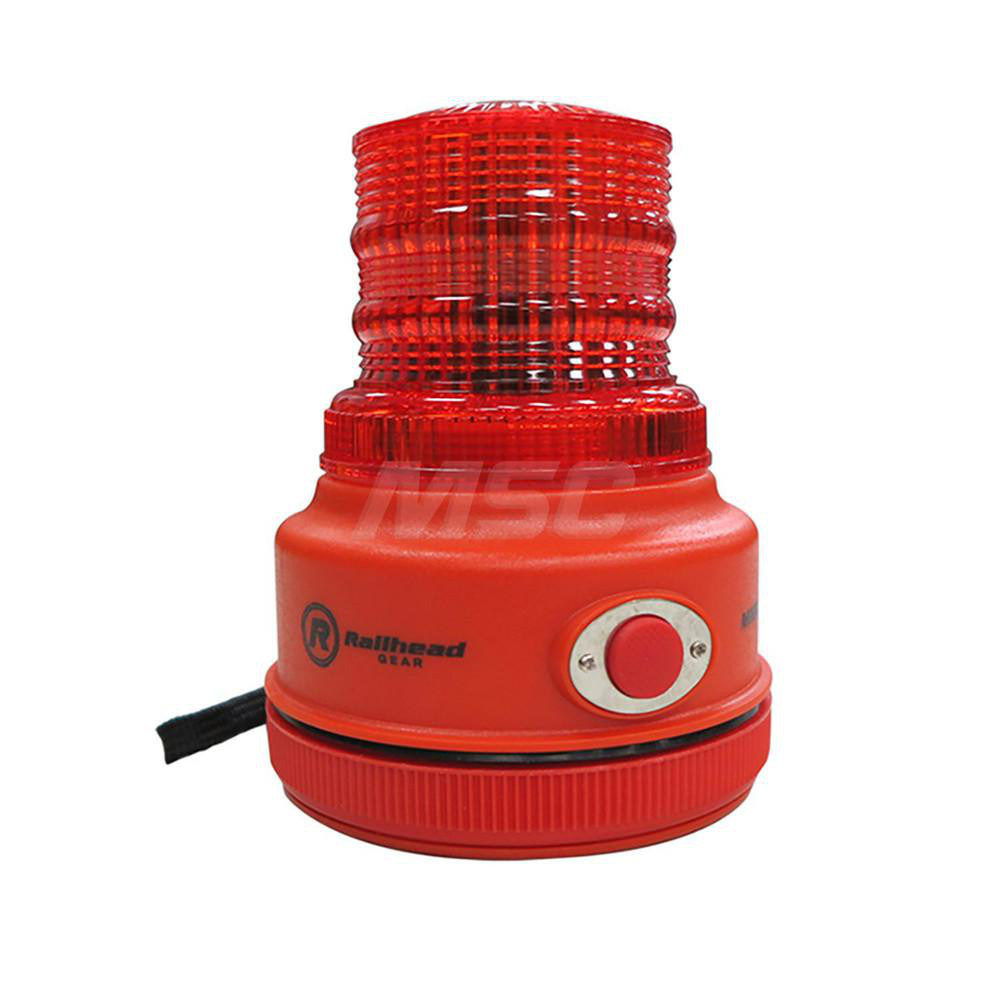 Railhead Corporation Flashing & Steady Light: Red, Magnetic Mount - M50R-LED