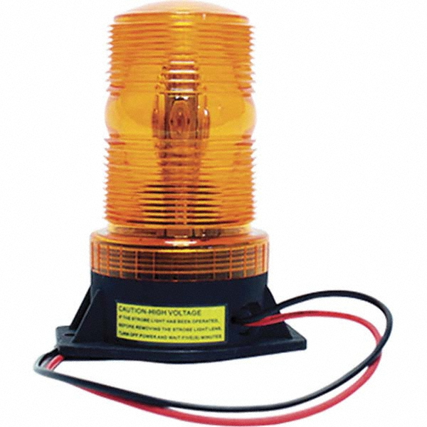 Railhead Corporation Double, Quad, Revolving & Single Light: Amber, Flange Mount, 12 to 90VDC - M9600-LED A