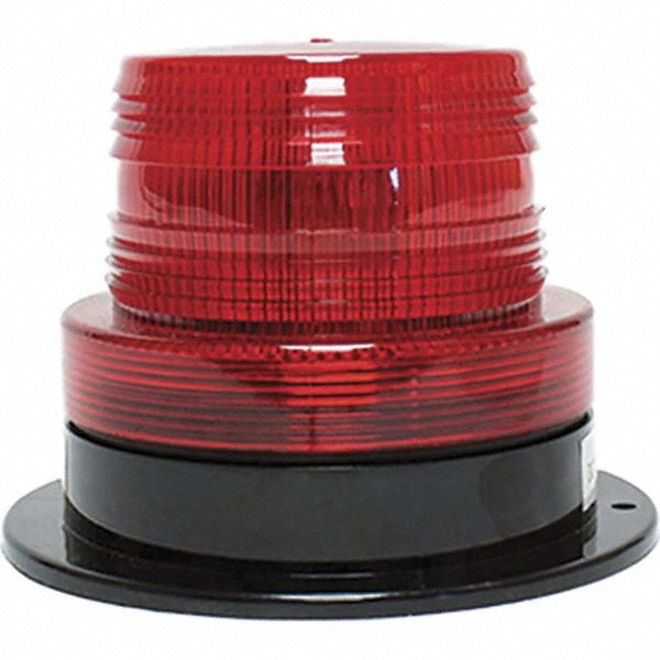 Railhead Corporation Double, Quad, Revolving & Single Light: Amber, Flange Mount, 12 to 90VDC - M9600-LED A