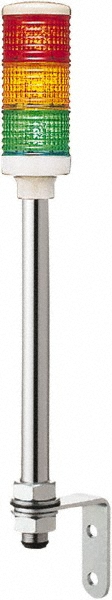 Edwards Signaling LED Lamp, Amber, Green, Red, Flashing and Steady, Stackable Tower Light Module - 108I-RGA-N5