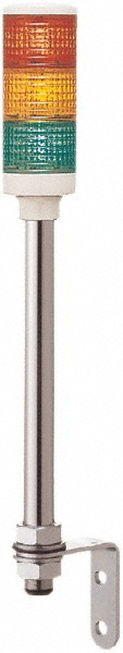 Edwards Signaling LED Lamp, Amber, Green, Red, Flashing and Steady, Stackable Tower Light Module - 108I-RGA-N5