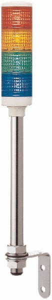 Edwards Signaling LED Lamp, Amber, Green, Red, Flashing and Steady, Stackable Tower Light Module - 108I-RGA-N5