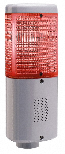 Edwards Signaling LED Lamp, Amber, Green, Red, Flashing and Steady, Stackable Tower Light Module - 108I-RGA-N5
