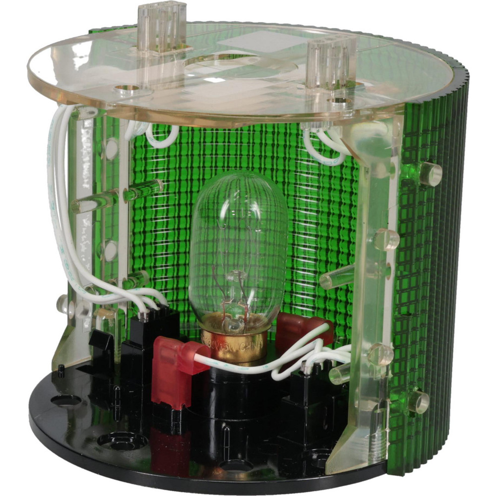 Federal Signal Corp Incandescent Lamp, Green, Flashing and Steady, Stackable Tower Light Module - LSL-120G