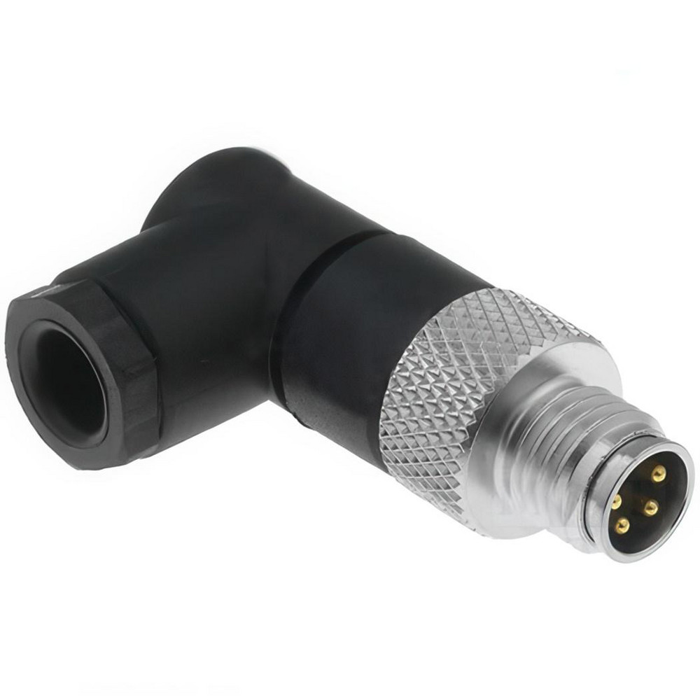 Telemecanique Sensors 3 Amp, M12 4 Pin Male Straight Field Attachable Connector Sensor and Receptacle - XZCC12MDP40B