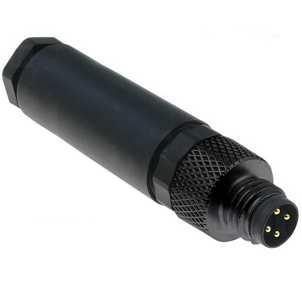 Telemecanique Sensors 3 Amp, M12 4 Pin Male Straight Field Attachable Connector Sensor and Receptacle - XZCC12MDP40B