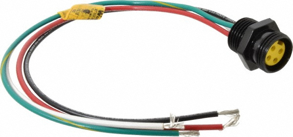Brad Harrison 4 Amp, M8 Female Straight Receptacle - 4R3P00A27C300