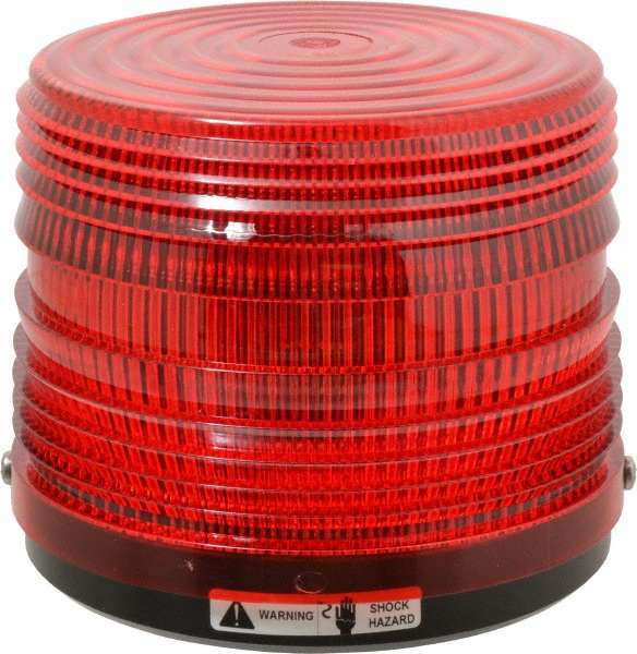 Federal Signal Corp Low Profile Mini Strobe Light: Red, Surface Mount, 12 to 48VDC - LP6-012-048R