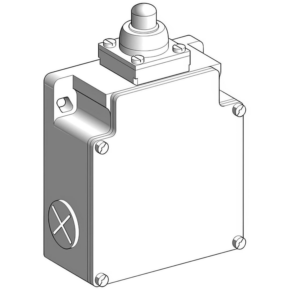 Telemecanique Sensors General Purpose Limit Switch: 4P, NC, End Plunger, Top - XCKML110