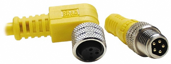 Brad Harrison 4 Amp, Female 90° to Male 90° Field Attachable Connector Sensor and Receptacle - N04FA04124