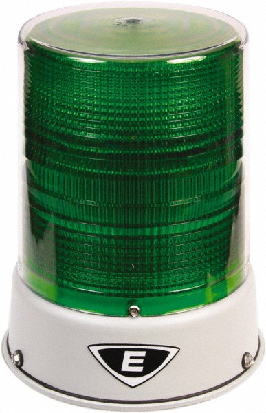 Edwards Signaling Flashing & Steady Light: Green, Pipe Mount, 120VAC - 57PLEDMG120AB