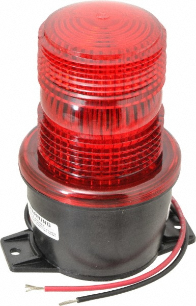 Federal Signal Corp Low Profile Mini Strobe Light: Red, T-Mount Mount, 12 to 48VDC - LP3T-012-048R