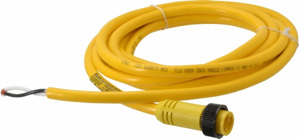 Brad Harrison 7 Amp, Male Straight to Pigtail Cordset Sensor and Receptacle - 309002A01F120