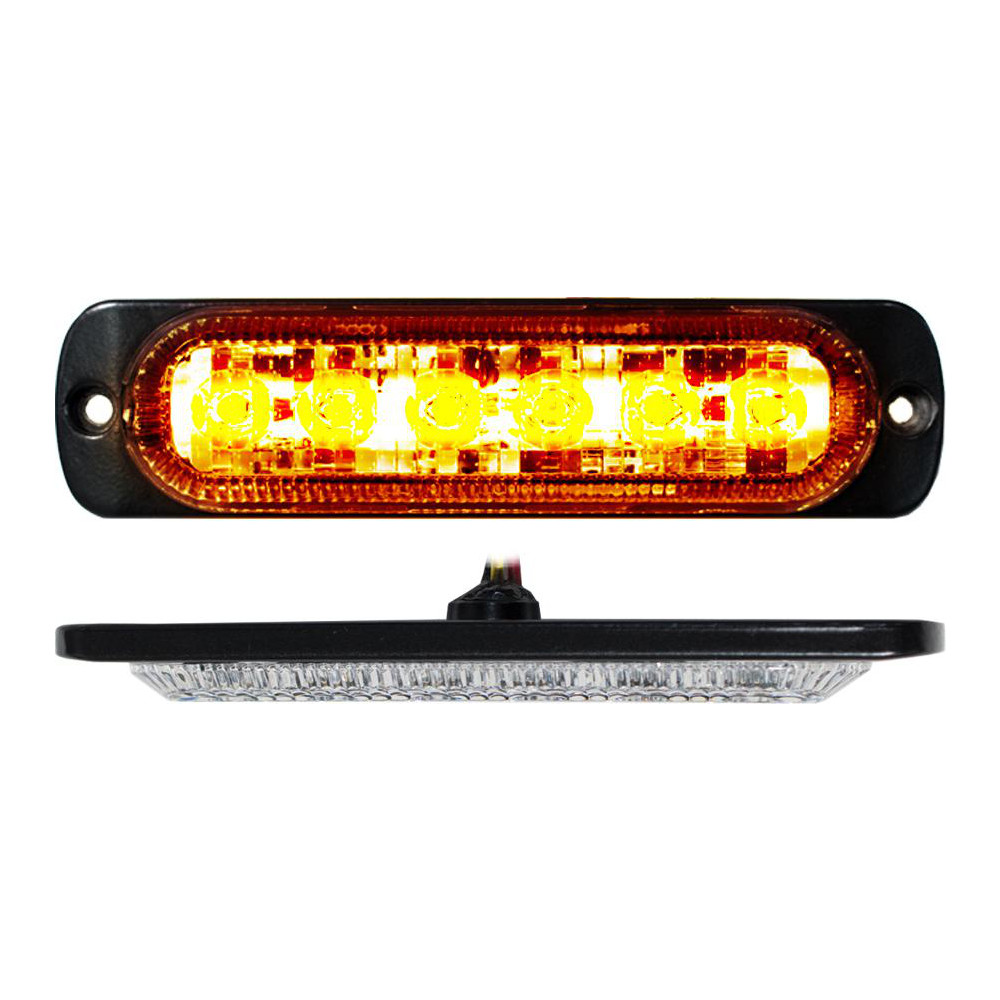 Race Sport Strobe & Flashing Lights: Light Type: Strobe; Lens Color: Amber, Clear; Lens Material: Polycarbonate; Lamp Type: LED - 1005097