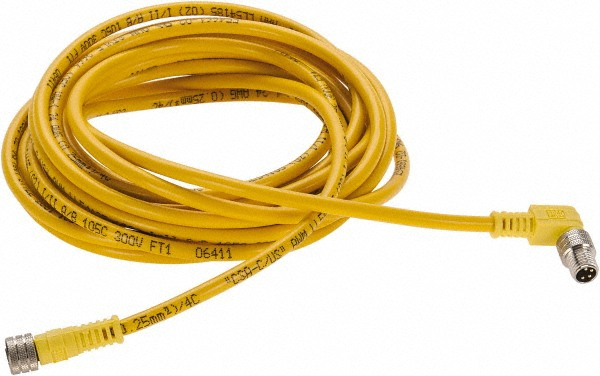 Brad Harrison 4 Amp, Female 90° to Male 90° Cordset Sensor and Receptacle - 444032A10M040