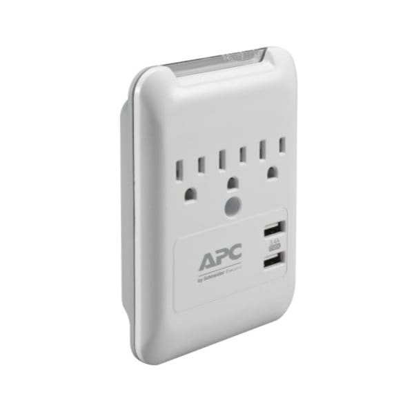Apc Essential SurgeArrest 3-Outlet Wall Tap with 2 USB Charging Ports - PE3WU3