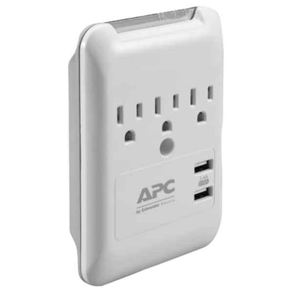 Apc Essential SurgeArrest 3-Outlet Wall Tap with 2 USB Charging Ports - PE3WU3