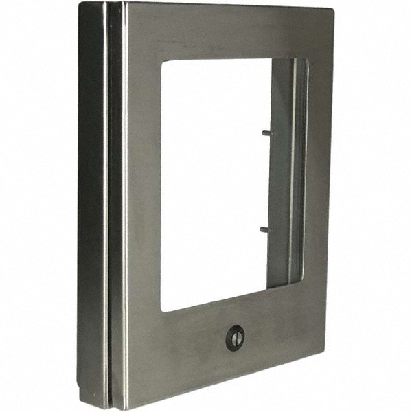 Wiegmann Electrical Enclosure Hinged Window Kit: Use with Enclosures, Stainless Steel - WADW231302SS