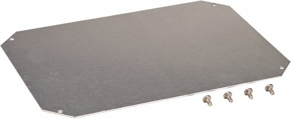 Fibox Electrical Enclosure Back Panel: Use with Fibox TEMPO, Galvanized Steel - MP 2016
