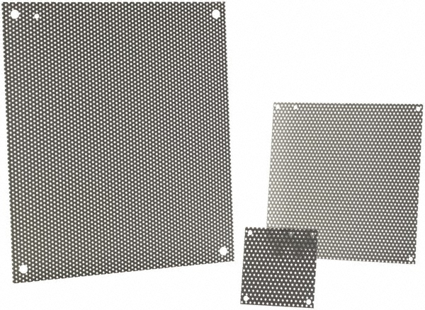 nVent Hoffman 4-1/4" OAW x 4-1/4" OAH Powder Coat Finish Electrical Enclosure Perforated Panel - A6N6PP