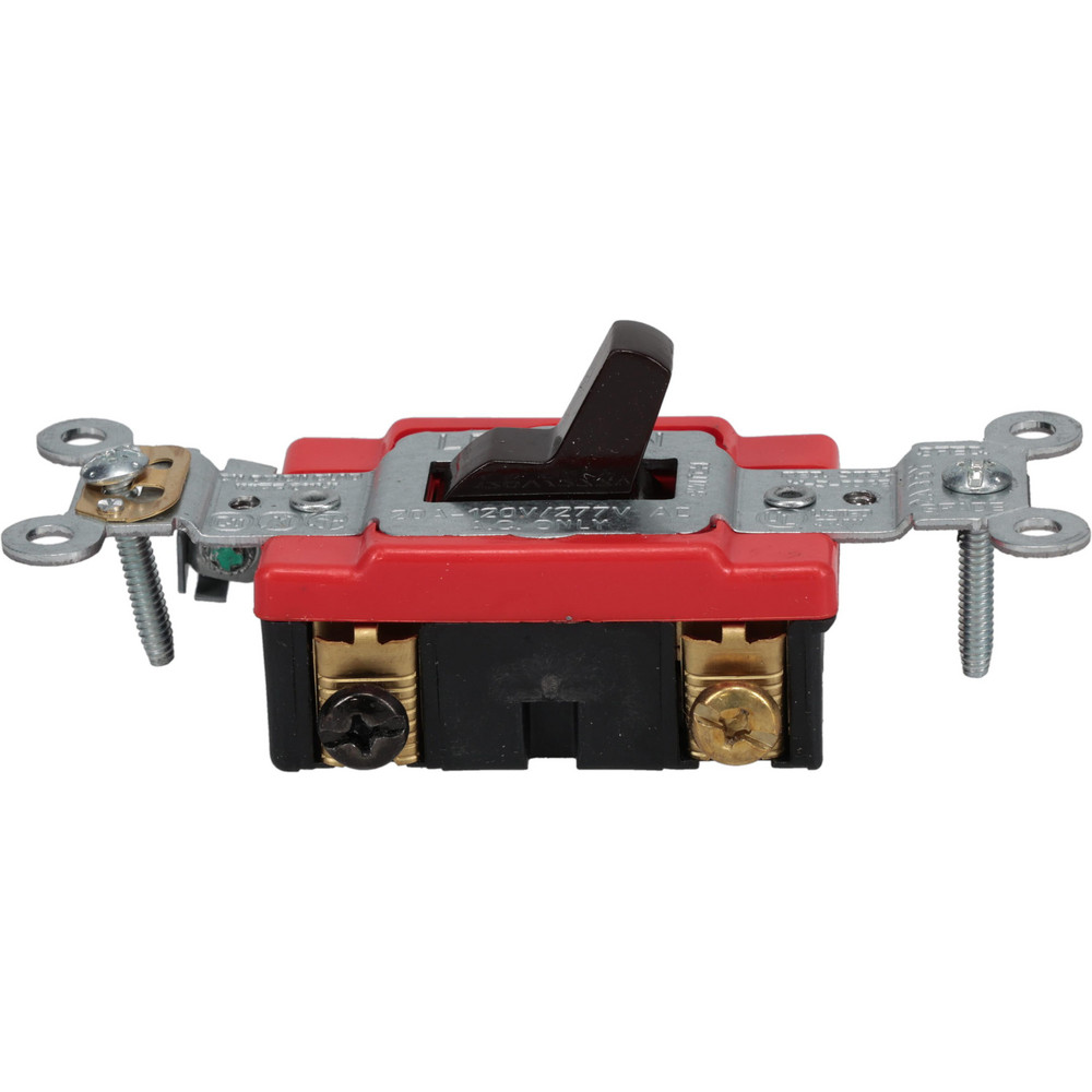 Bryant Electric Wall & Dimmer Light Switches: Switch Type: Four Way; Switch Operation: Toggle; Color: Brown; Grade: Industrial - 4804
