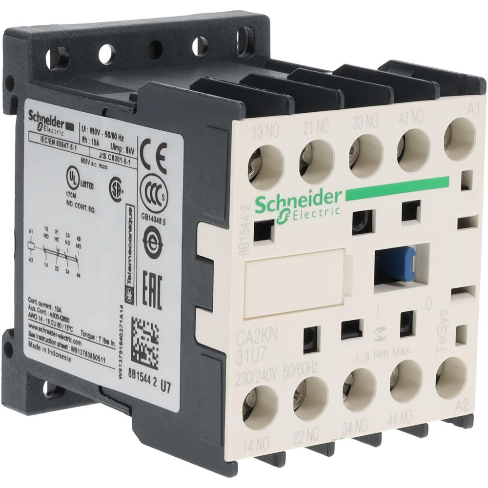Schneider Electric 3NO/NC, 24 VAC at 50/60 Hz Control Relay - CA2KN31B7