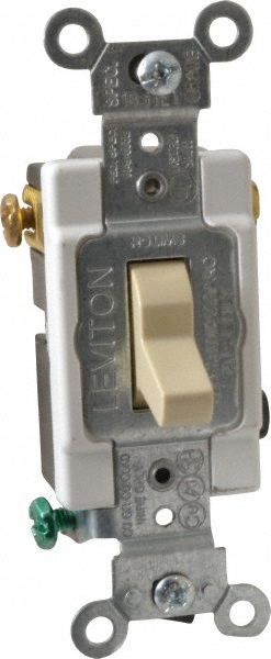 Cooper Wiring Devices 3 Pole, 120 to 277 VAC, 15 Amp, Commercial Grade Toggle Three Way Switch - CSB315V