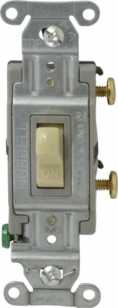 Cooper Wiring Devices 3 Pole, 120 to 277 VAC, 15 Amp, Commercial Grade Toggle Three Way Switch - CSB315V