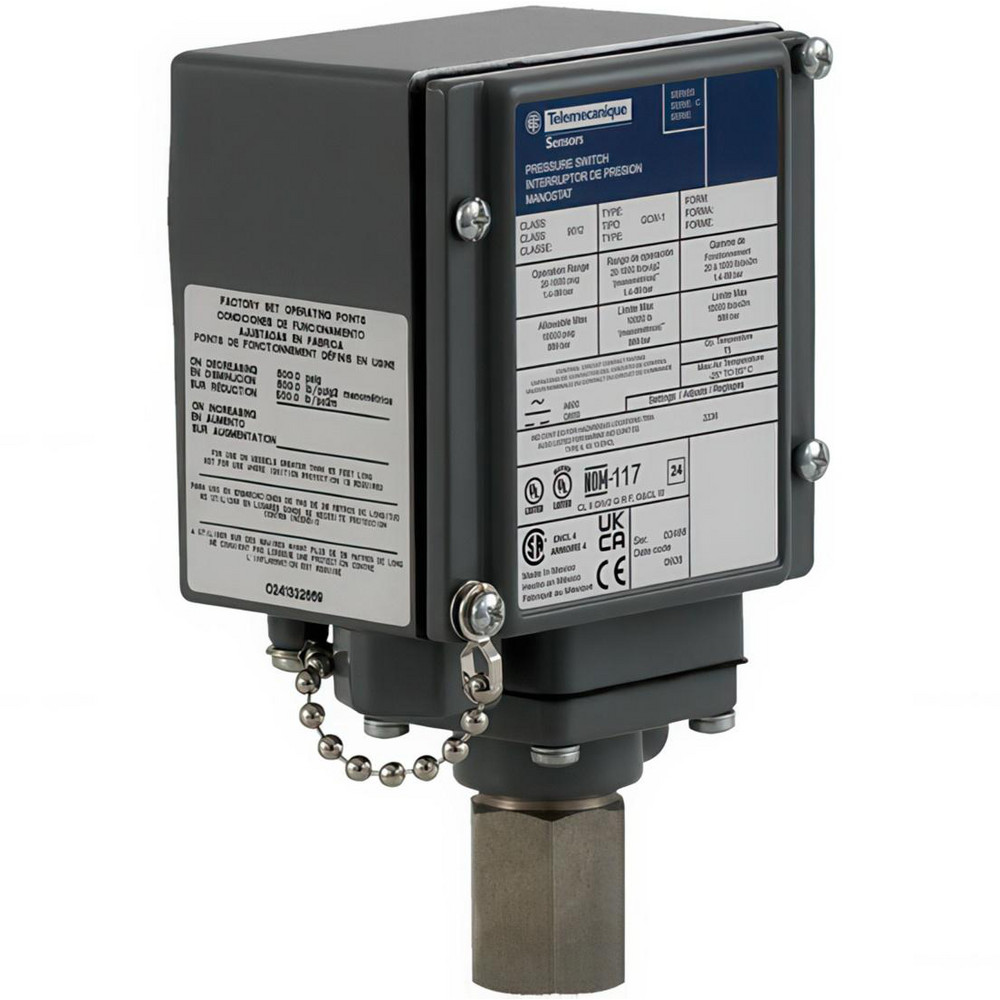 Square D 4, 13 and 4X NEMA Rated, SPDT, 90 to 2,900 psi, Electromechanical Pressure and Level Switch - 9012GCW2G17V1