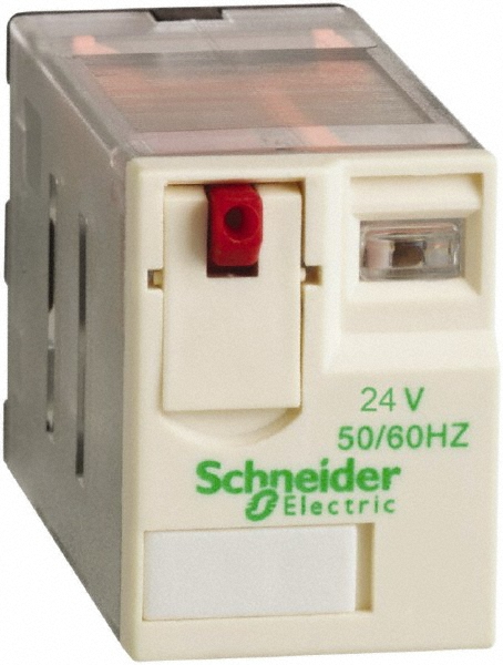 Square D 8 Pins, 1.2 VA Power Rating, Ice Cube Electromechanical Plug-in General Purpose Relay - RXM2AB2B7