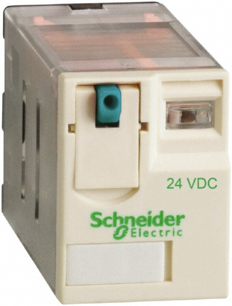 Square D 8 Pins, 1.2 VA Power Rating, Ice Cube Electromechanical Plug-in General Purpose Relay - RXM2AB2B7