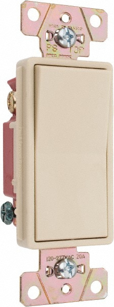 Pass & Seymour 3 Pole, 120 to 277 VAC, 20 Amp, Rocker Three Way Switch - 2623W