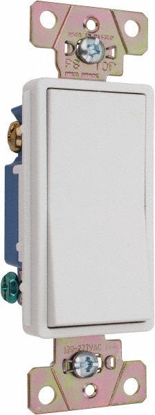 Pass & Seymour 3 Pole, 120 to 277 VAC, 20 Amp, Rocker Three Way Switch - 2623W