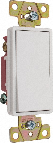 Pass & Seymour 3 Pole, 120 to 277 VAC, 20 Amp, Rocker Three Way Switch - 2623W
