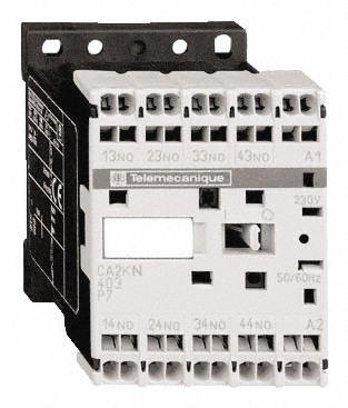 Schneider Electric 2NC/2NO, 110 VAC at 50/60 Hz Control Relay - CA2KN223F7