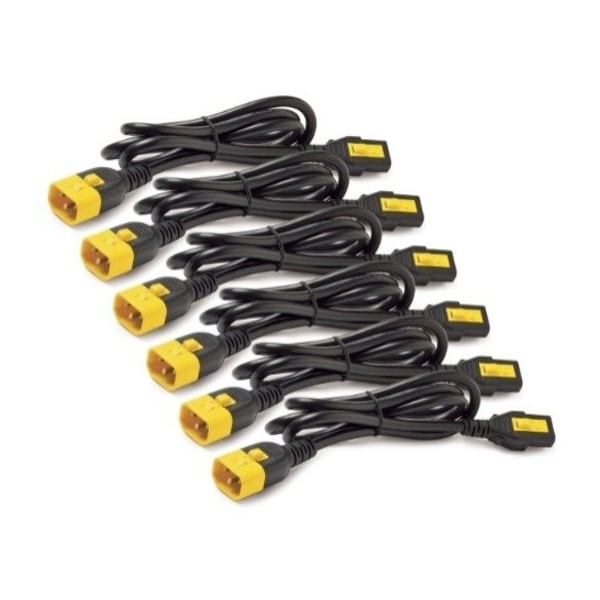 Schneider Electric Power Cord Kit (6 ea), Locking, C13 to C14, 1.8m, PK6 - AP8706S-NA