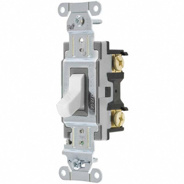 Hubbell Wiring Device-Kellems Toggle Switches; Switch Type: Heavy-Duty; Switch Sequence: Off-On; Contact Form: SPST; Actuator Type: Toggle; Terminal Type: Screw; Maximum Amperage at 125 Volts: 20 A; Maximum Amperage at 250 Volts: 20.0 A; Mount Type: Box Mount; Body Material: Nylon; Includes: Terminal Screws; Standards Met: CSA - 1221GY