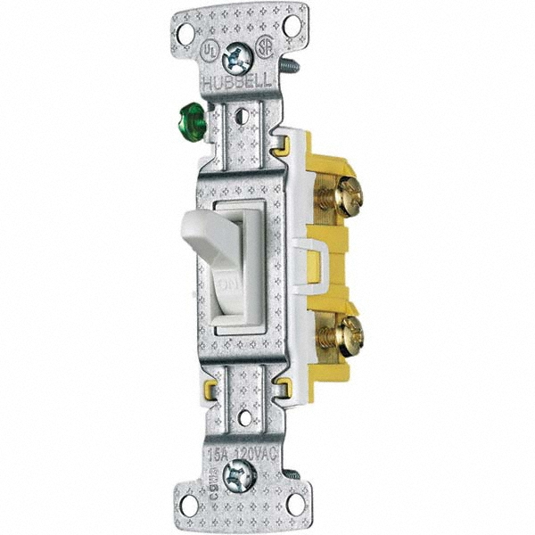 Hubbell Wiring Device-Kellems Toggle Switches; Switch Type: Heavy-Duty; Switch Sequence: Off-On; Contact Form: SPST; Actuator Type: Toggle; Terminal Type: Screw; Maximum Amperage at 125 Volts: 20 A; Maximum Amperage at 250 Volts: 20.0 A; Mount Type: Box Mount; Body Material: Nylon; Includes: Terminal Screws; Standards Met: CSA - 1221GY