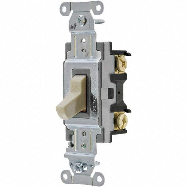 Hubbell Wiring Device-Kellems Toggle Switches; Switch Type: Heavy-Duty; Switch Sequence: Off-On; Contact Form: SPST; Actuator Type: Toggle; Terminal Type: Screw; Maximum Amperage at 125 Volts: 20 A; Maximum Amperage at 250 Volts: 20.0 A; Mount Type: Box Mount; Body Material: Nylon; Includes: Terminal Screws; Standards Met: CSA - 1221GY