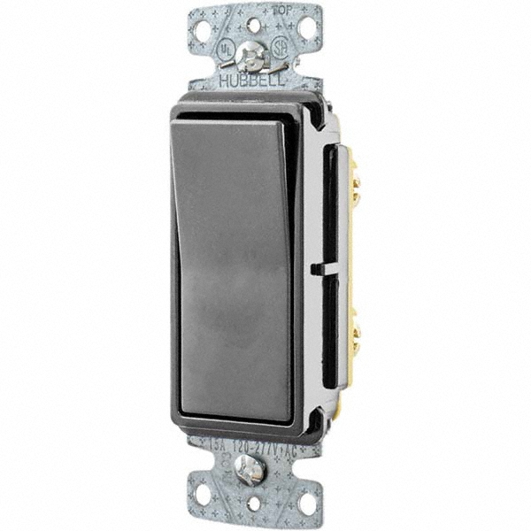 Hubbell Wiring Device-Kellems Rocker Switches; Switch Type: Medium-Duty; Switch Sequence: Off-On; Contact Form: SPDT; Operation Type: Maintained (MA); Maximum Amperage At 125 Volts: 15 A; Terminal Type: Wire Nut; Maximum Amperage At 250 Volts: 15 A; Mount Type: Box Mount; Maximum Operating Temperature: 158.0 °F - DS315LA