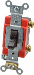 Bryant Electric Wall & Dimmer Light Switches: Switch Type: NonDimmer; Switch Operation: Toggle; Color: Brown; Grade: Industrial - 4901