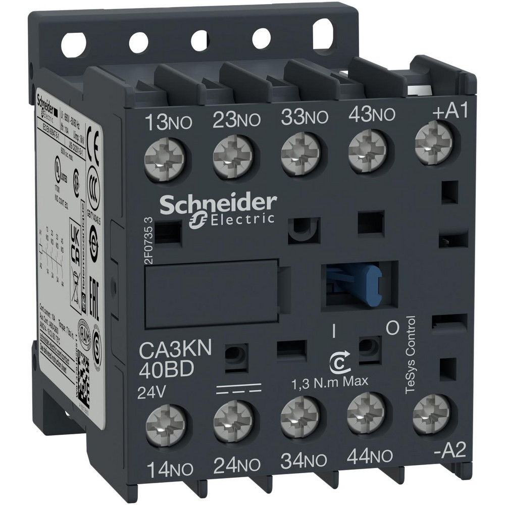 Schneider Electric 4NO, 24 VAC at 50/60 Hz Control Relay - CA2KN40B72