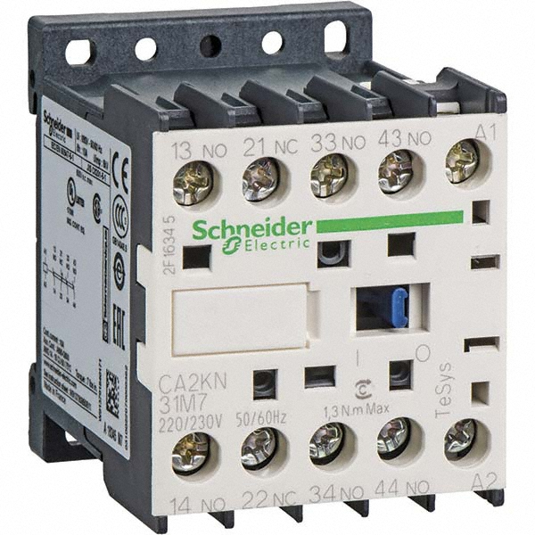 Schneider Electric 3NO/NC, 220-230 VAC at 50/60 Hz Control Relay - CA2KN31M7