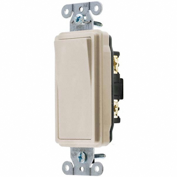 Hubbell Wiring Device-Kellems Rocker Switches; Switch Type: Medium-Duty; Switch Sequence: Off-On; Contact Form: DPDT; Operation Type: Maintained (MA); Maximum Amperage At 125 Volts: 15 A; Terminal Type: Wire Nut; Maximum Amperage At 250 Volts: 15 A; Mount Type: Box Mount; Maximum Operating Temperature: 158.0 °F - DS220I