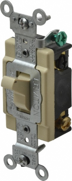 Cooper Wiring Devices 4 Pole, 120 to 277 VAC, 20 Amp, Commercial Grade Toggle Four Way Switch - CSB420V