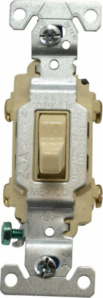 Cooper Wiring Devices 4 Pole, 120 to 277 VAC, 20 Amp, Commercial Grade Toggle Four Way Switch - CSB420V