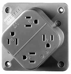 Hubbell Wiring Device-Kellems Light Switch & Outlet Accessories: Cord Switch, #18 to #16 AWG SPT 1 and SPT 2 - RS101I