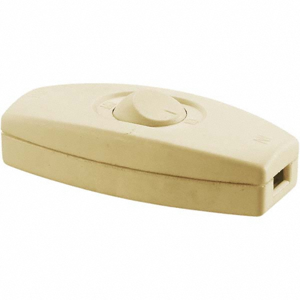 Hubbell Wiring Device-Kellems Light Switch & Outlet Accessories: Cord Switch, #18 to #16 AWG SPT 1 and SPT 2 - RS101I