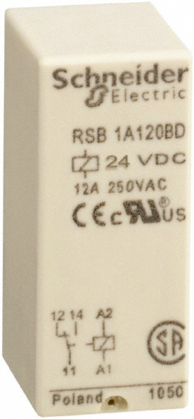 Schneider Electric 3,750 VA Power Rating, Electromechanical Plug-in General Purpose Relay - RPM12JD